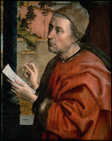 475px-Van_der_Weyden,_Saint_Luke_Drawing_the_Virgin,_Luke_detail.jpg
